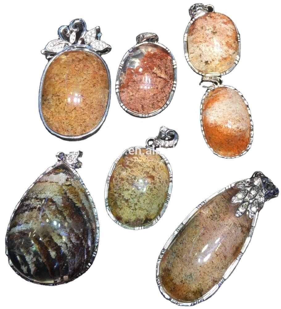 Phantom Quartz Gemstone Gemstone de înaltă calitate folosit pentru a face bijuterii de argint 1