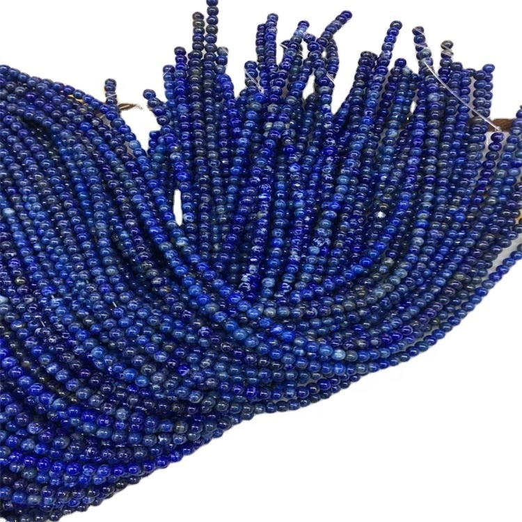 Ang Semi lapis lazuli twist beads cabochon nga angay alang sa Inlay Ring Earning 1