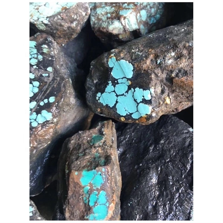 Groot Stone Spiderweb Turquoise Rough Materiaal Turquoise Nuggets Bulk Edelsteen 1