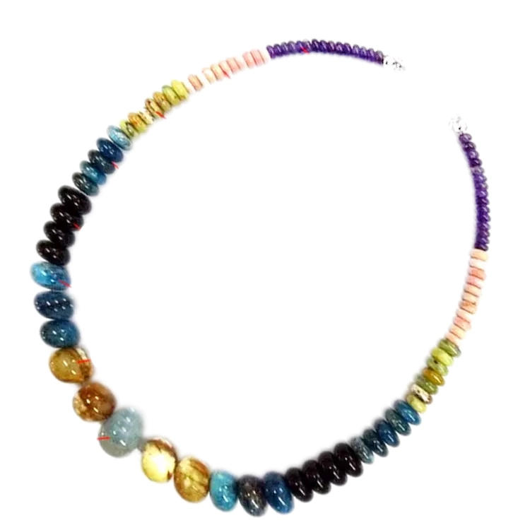 Turquoise ketting hammerde sulveren sulveren jierjierrenjûn kado-kado-kado âlde ketting fan âlde ketting memmen kado artisan ketting 1