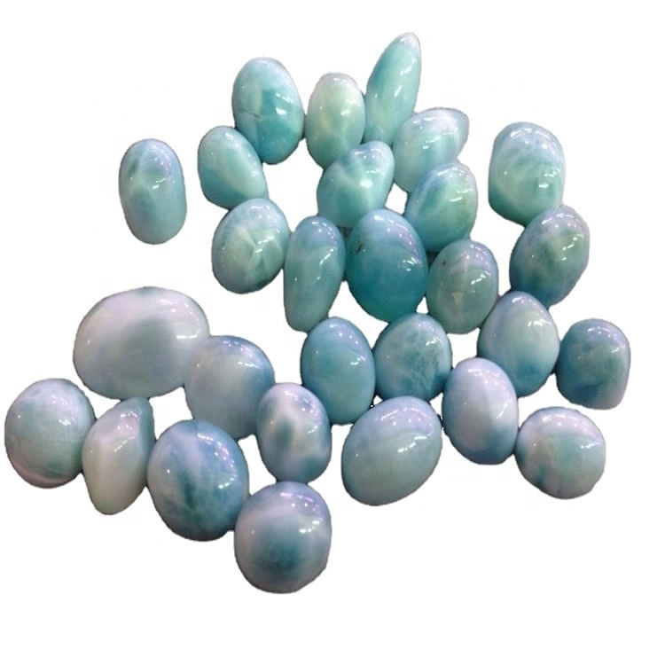Natirèl Larimar wonn Cabochons Blue Larimar ki lach pyèr bijou 1