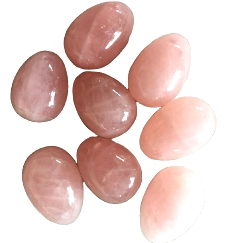 Motsoako oa tlhaho oa Rose Quartz o ne o le haufi le ho potoloha ha Bead energen beelsstone e hlephileng 1