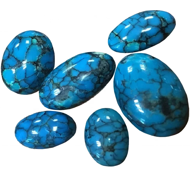 Nagykereskedelmi természetes bule Spider-Webturquoise Gemstone Cabochon 1