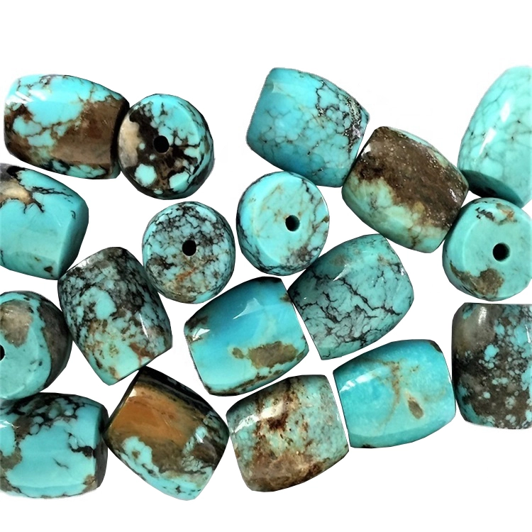 Blue Turquoise Drum Gemstone Beadststone Blue Turquoise Beads 1