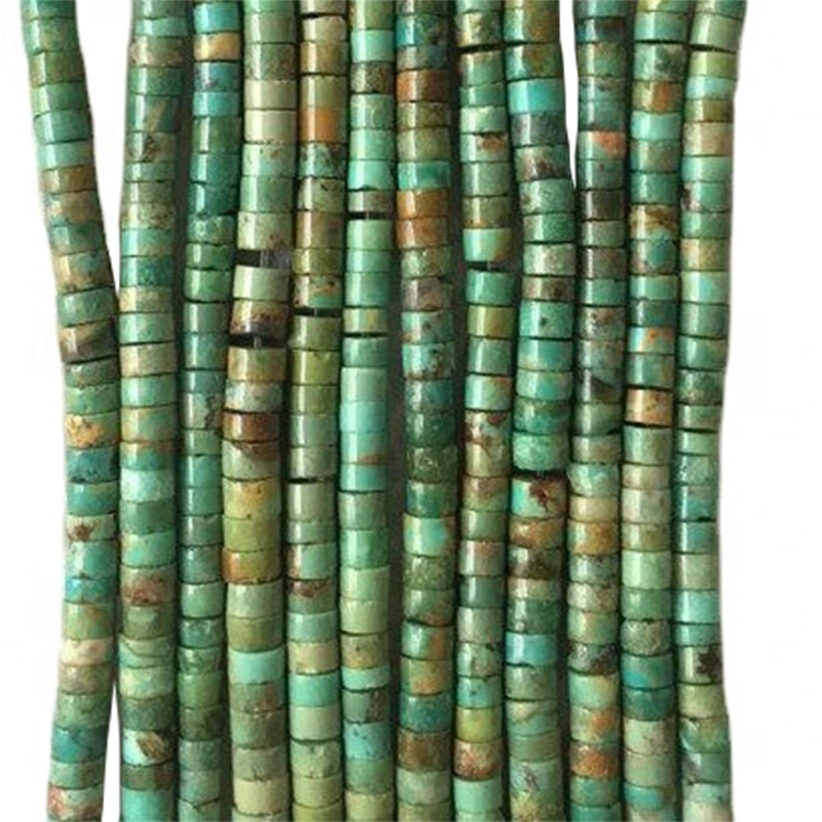 Təbii Chunky Turquoise Heishi muncuqları 1