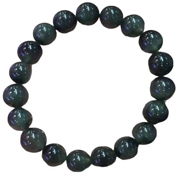 패싯 보석 녹색 루틸 쿼츠 8mm 10mm 12mm 14mm 라운드 비즈 팔찌 1