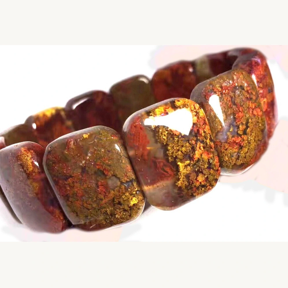 Hot-Service Square Shape-kralen meitsje it reade gers yn 'e sieraden fan armband 1