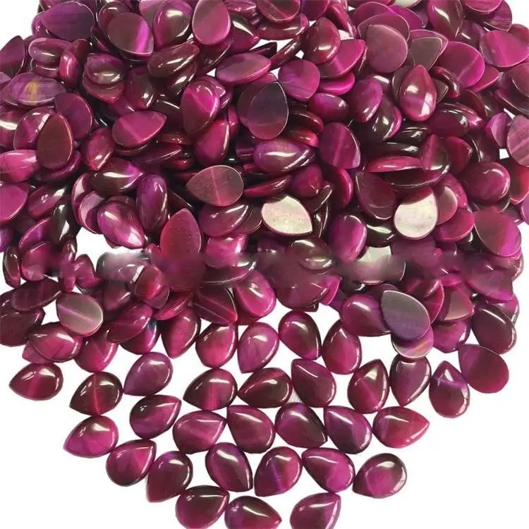 100% Natural Antique Red Tiger Eye  Pear Shape Cabochon Loose Gemstone 1