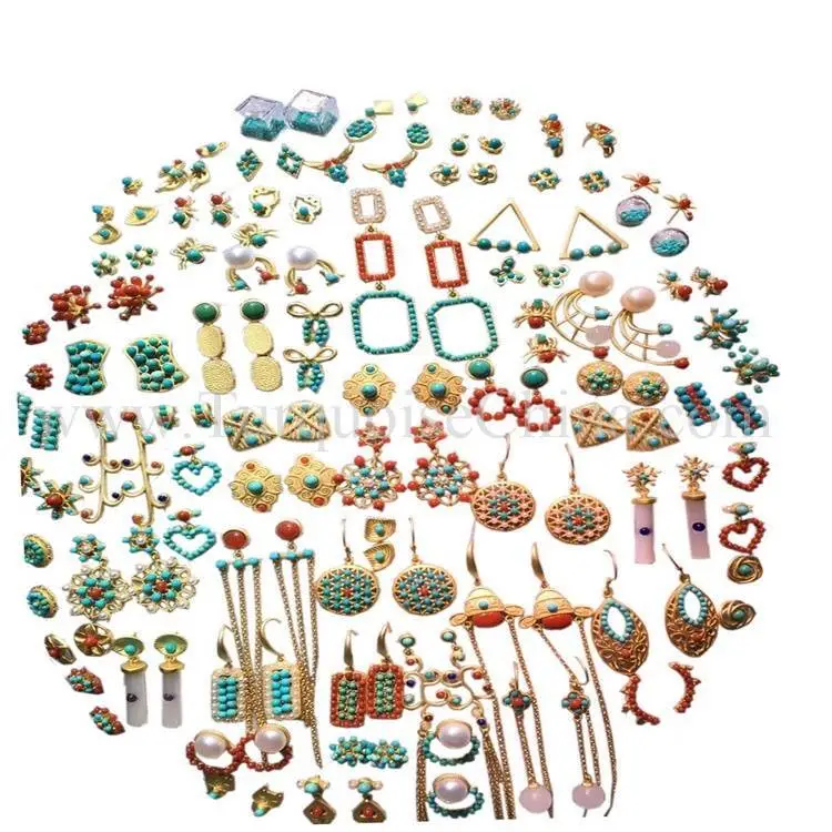 Natural Fashion Mixed Jewelry Lot Turquoise Multicolored High Class Turquoise For Wholesale 1