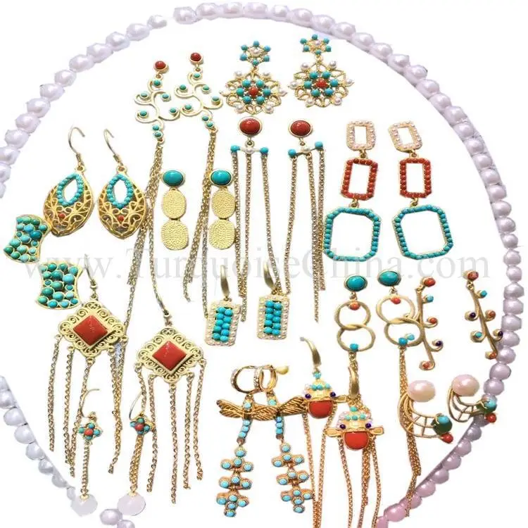 Elegant Various Mixed Jewelry Colorful Shapeless Turquosie For Women's Best Accessories 1