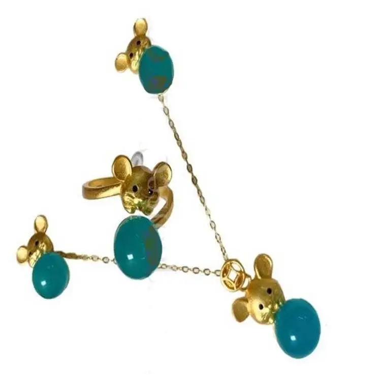 럭셔리 절묘한 Amazonite Set Girlfriends를위한 스파클링 보석 특별 디자인 1