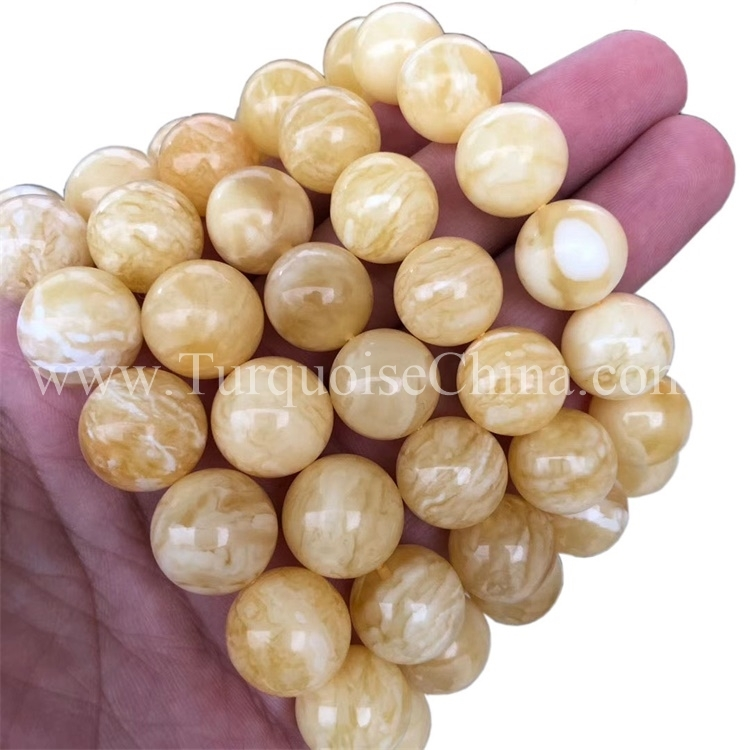 Synthetic Trendy Amber Bracelets Round Gemstone For Most Jewelry Lovers 1
