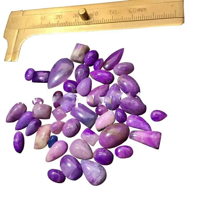 Bán buôn màu tím sugilite cabochons đá quý mịn 1