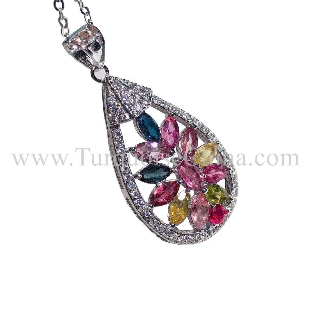 Atistic Classical Tourmaline Water Drop Shape Gemstone For Making Jewelry 1