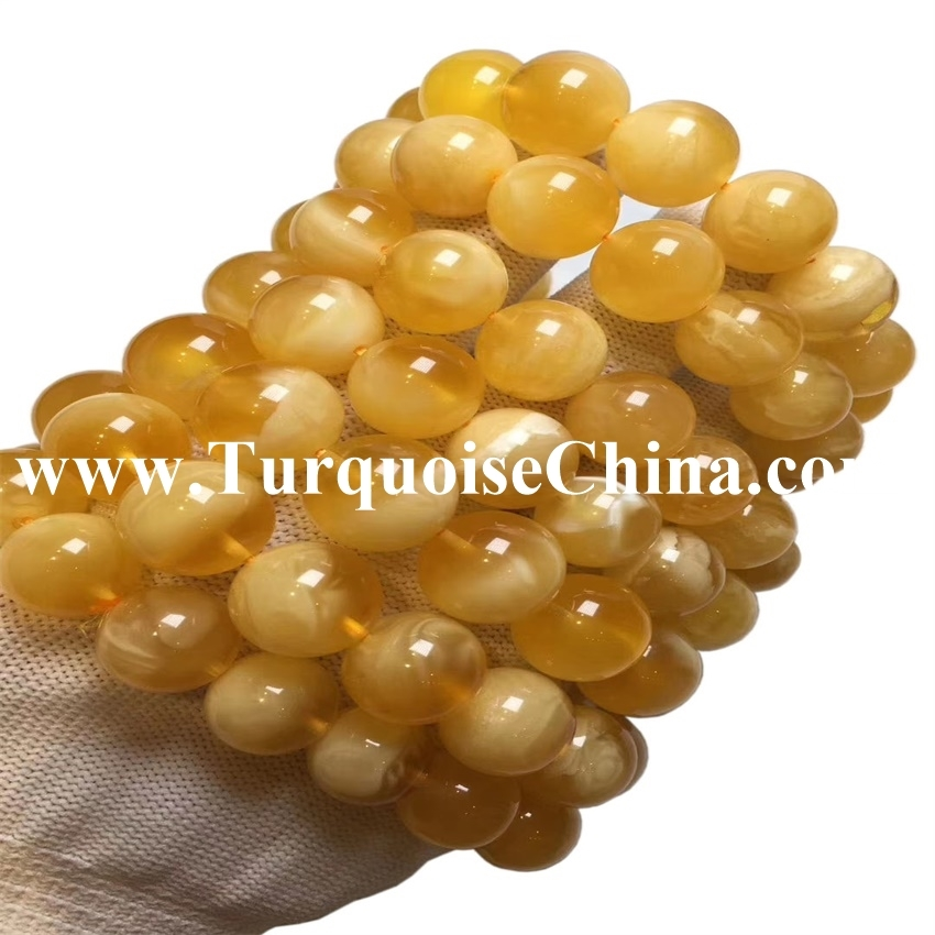 Genuine Baltic Amber Bracelet - Beads Knotted 1