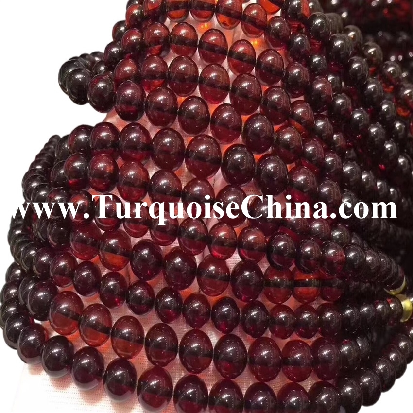 7mm  Lovely Looking Art Deco Natural Cherry Amber Gemstone Strand 1