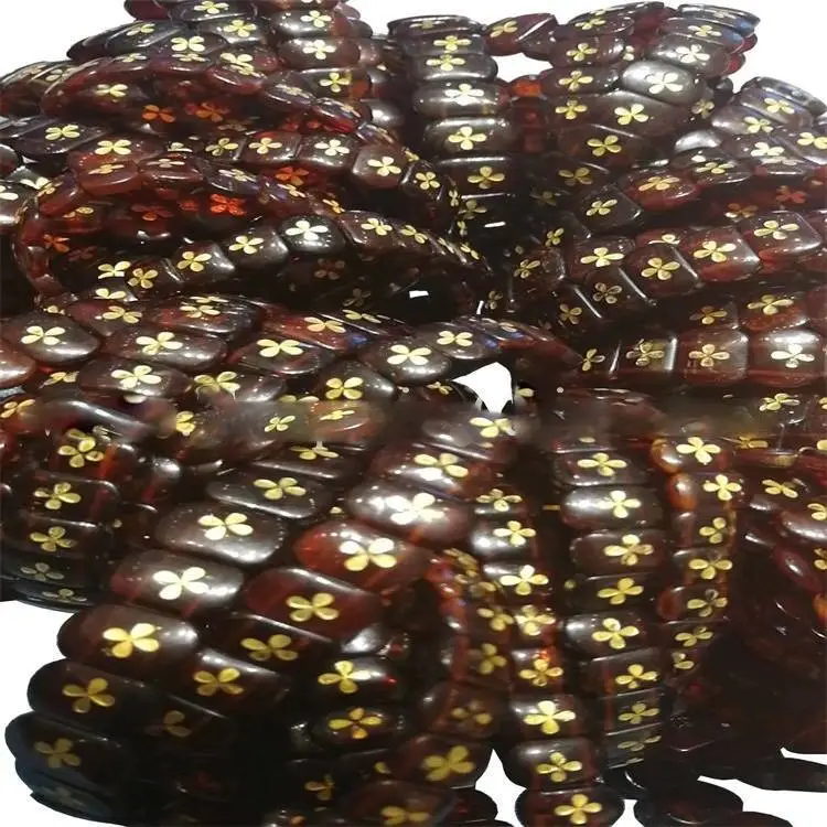 Graceul Red Amber Flower Carving Platode Carrode Carved 1