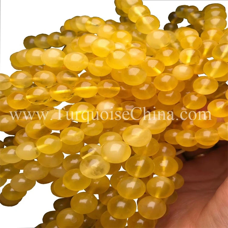 Amber Ball Gemstone ynfrjemding fan giele Besswax armbanden 1