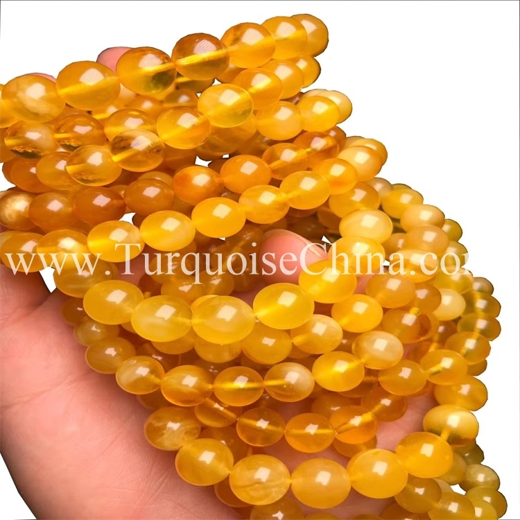 Natuerlike giele beeswax-armband amber rûn earmtakken foar yntime kompanjons 1