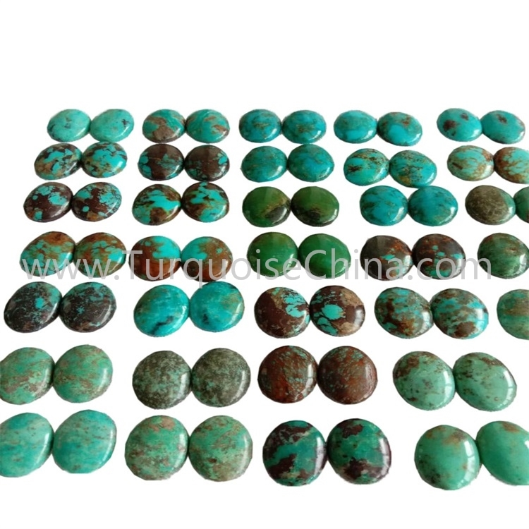12x16x3.8mm originalni tirkizni ovalni kabochon parovi na veliko 1
