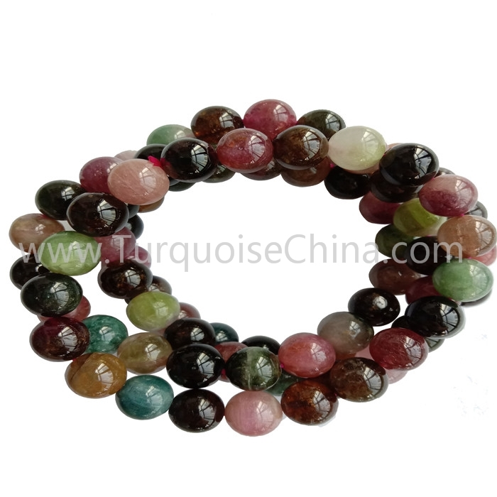 10mm litrík Tourmaline umferð perlur armbönd gjafavörur gemstone heildsölu 1
