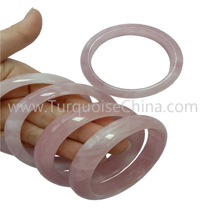 Pink Bangle For Girl And Woman Rose Quartz Bangle Wholesale 1