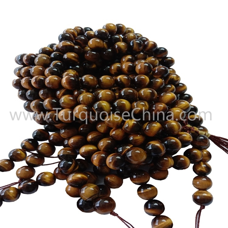 Natural yellow Tiger's Meight Handmade Gemstone Bead Strings 1