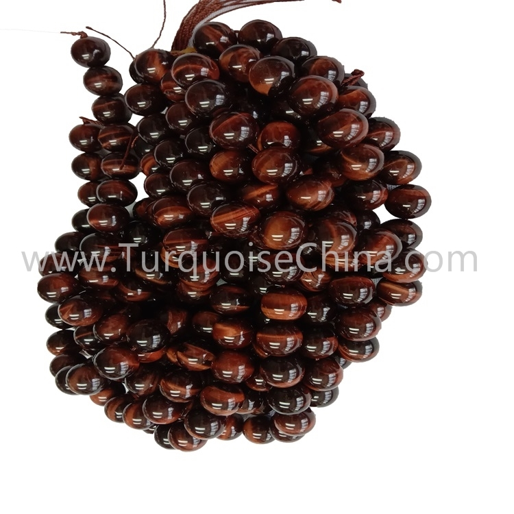 Wured-siyar da fata na jan ido na ido na jan dutse beads Gemstone 1