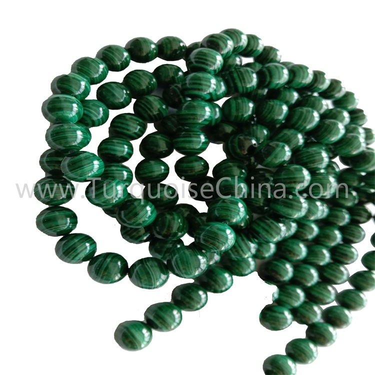 Gbona-tita agbegbe malachite yika awọn ilẹkẹ GEMSOONE 1