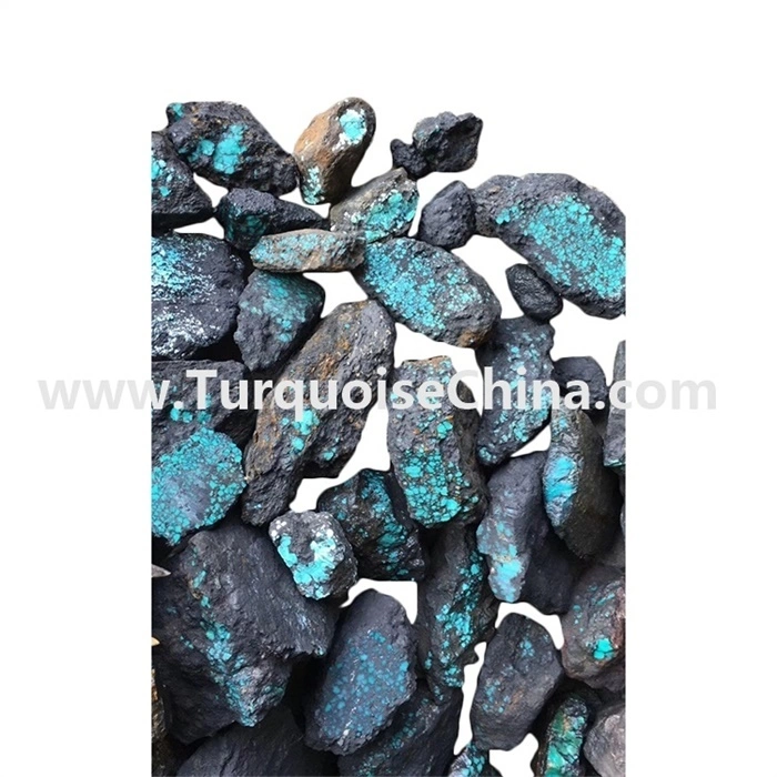 Natuurlike SpiderWeb Blou-Groeniese Kleur Turquoise Stone Ruwe Steen Groothandel 1