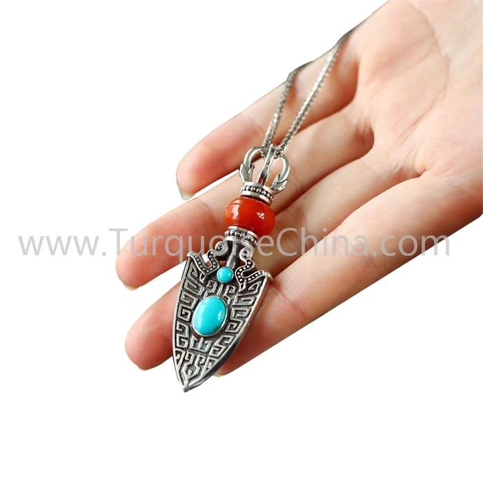 Hot-Sale Природний бірюзовий кулон Gemstone оптом 1
