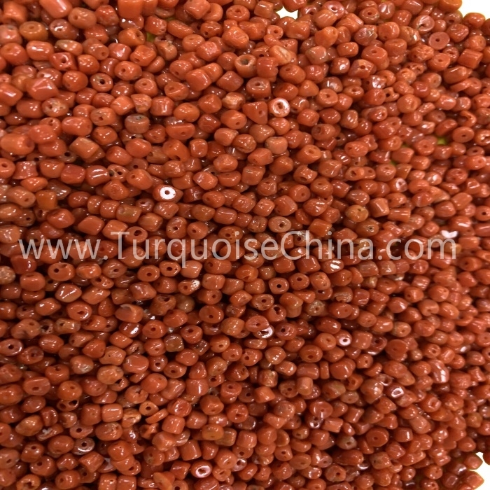 Hot-sale Red Coral roundelle Beads For Jewelry Wholesale Loose Gemstone 1