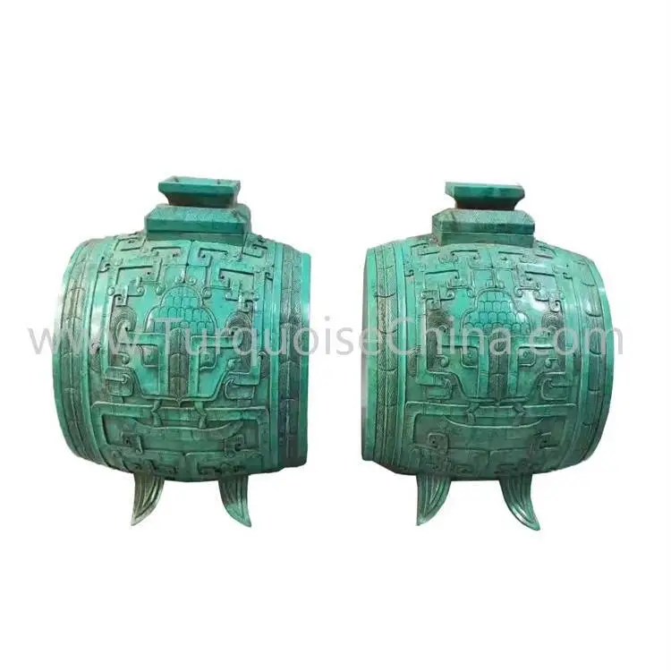 Classical Green Howlite Quadripod Ornaments for Decoration 1