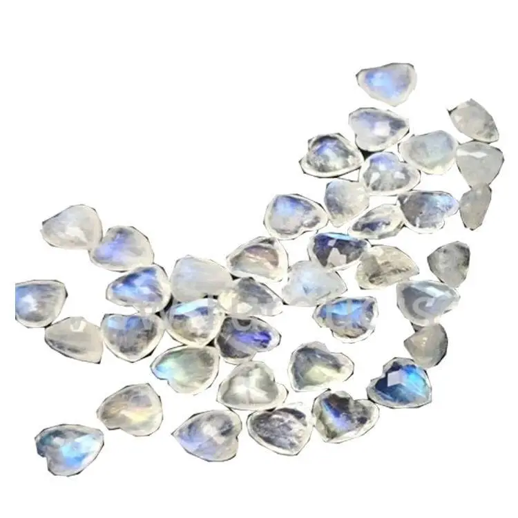 Indah Indian Moonstone Bentuk Hati Bentuk Cabochon Grosir 1