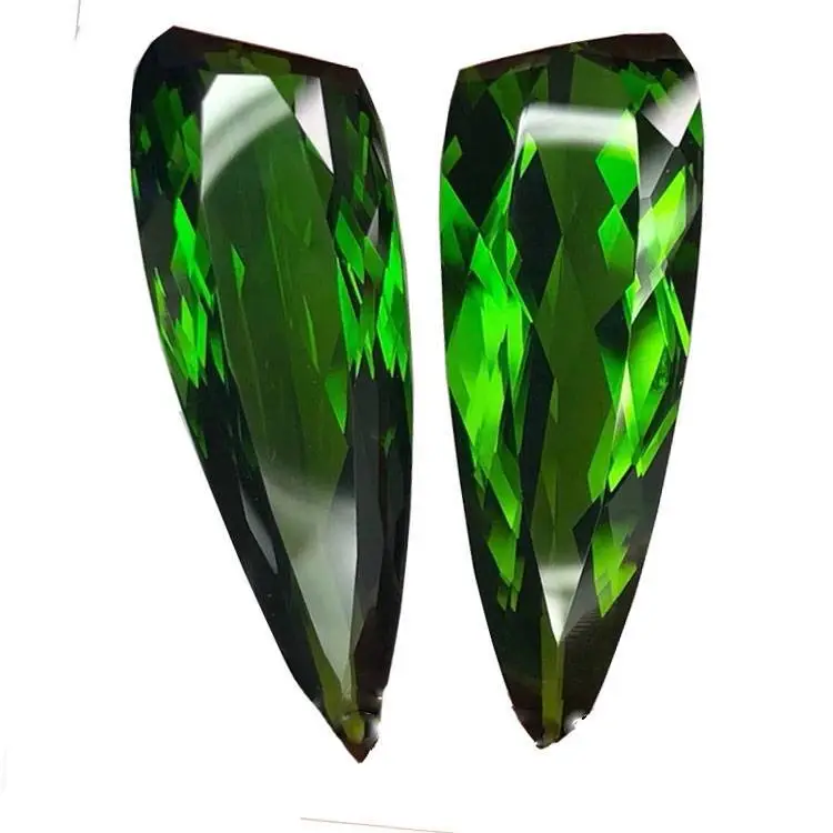 Natural Green Tourmaline Faceted Cabochon Polishing Gemstone 1