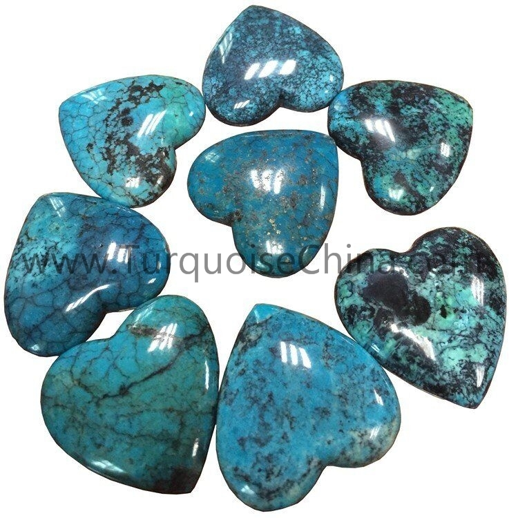Natural Turquoise Fashion Heart Forma Cabochon Gemstones 1