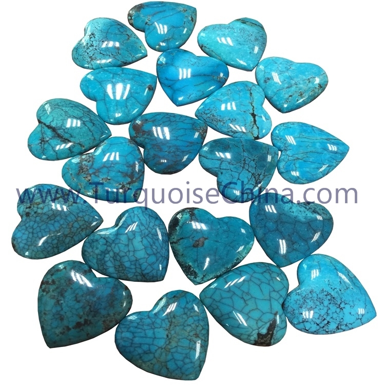 100% natural Turquoise heart shape cabochon gemstones 1