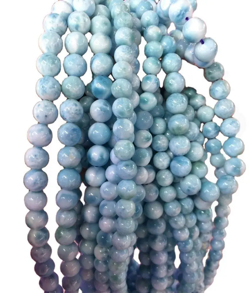 Manik-manik Kelas Larimar 4mm Dominika 1