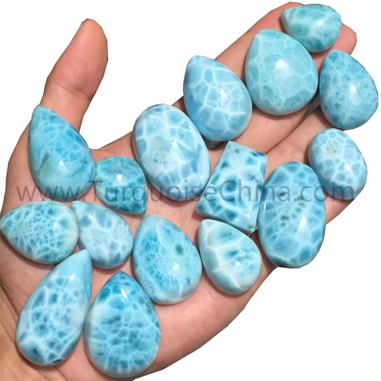 Natural Larimar freeform gemstone cabochon 1