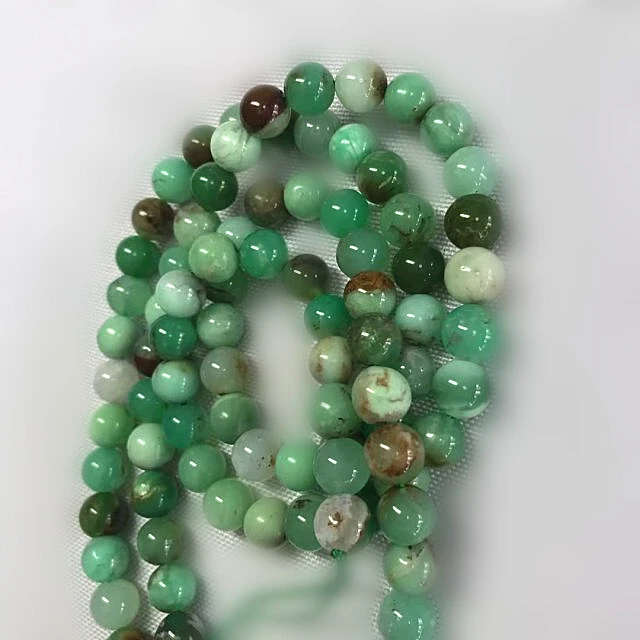 Grade AB natural Chrysoprase round shape beads gemstone strings 1