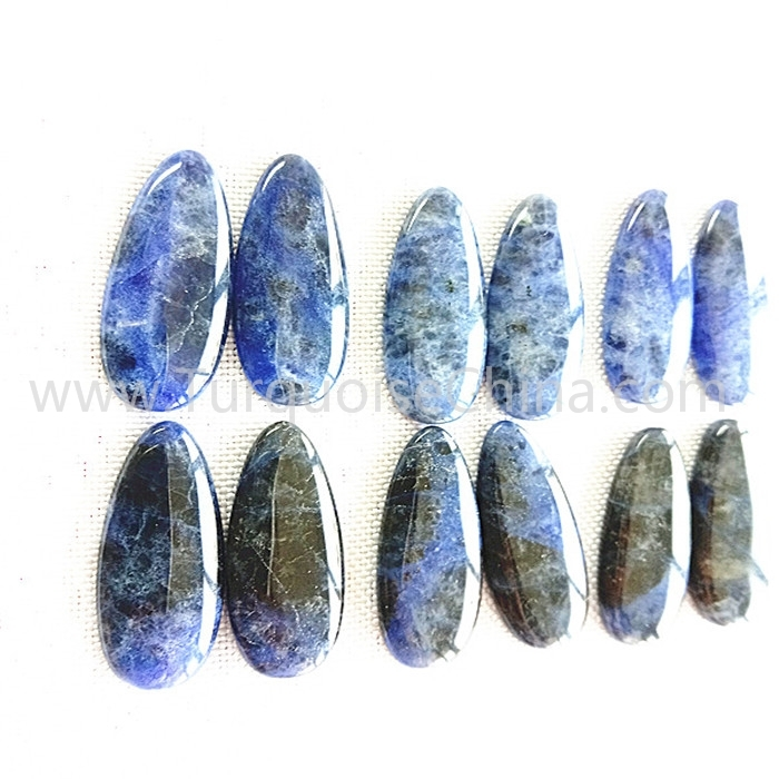 Natural Blue-vein stone water drop shape gemstone wholesale 1