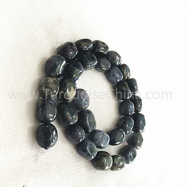 Natural Lolite potato shape beads gray gemstone strings 1
