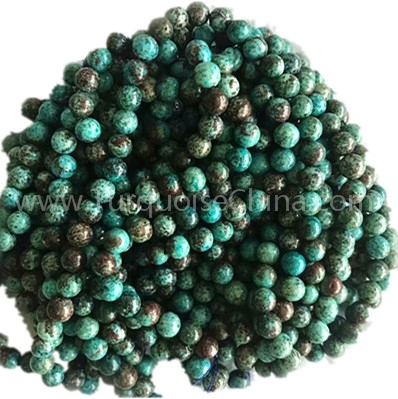 Prirodni Chrysocolla okrugli oblik perle glatkih žica dragog kamenja 1