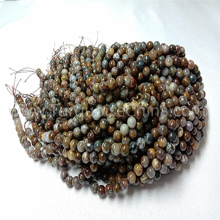 Natural Golden Pietersite round shape beads gemstone strings 1