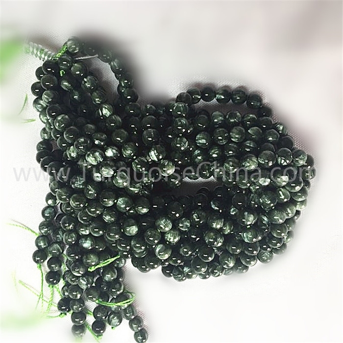 Natural Seraphinite AA round shape beads gemstone strings 1