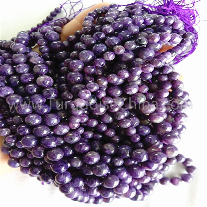 Náttúruleg charoite aaa umferð lögun perlur gemstone strengir 1