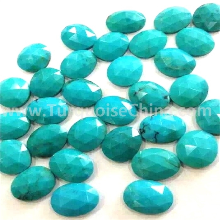 Cabochon Gemstone Turquoise Biru Alami 1