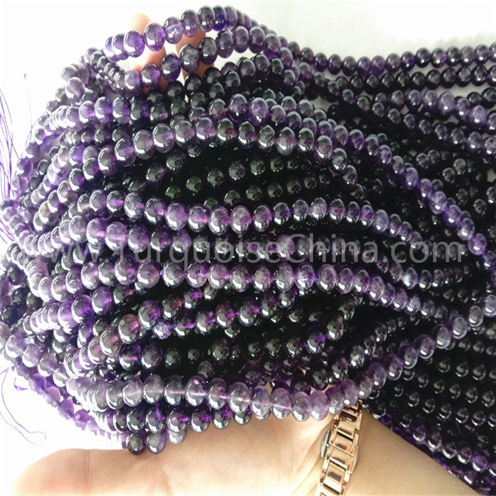 Manik-manik Bentuk Bulan Amethyst Alami Batu Permata Strings 1