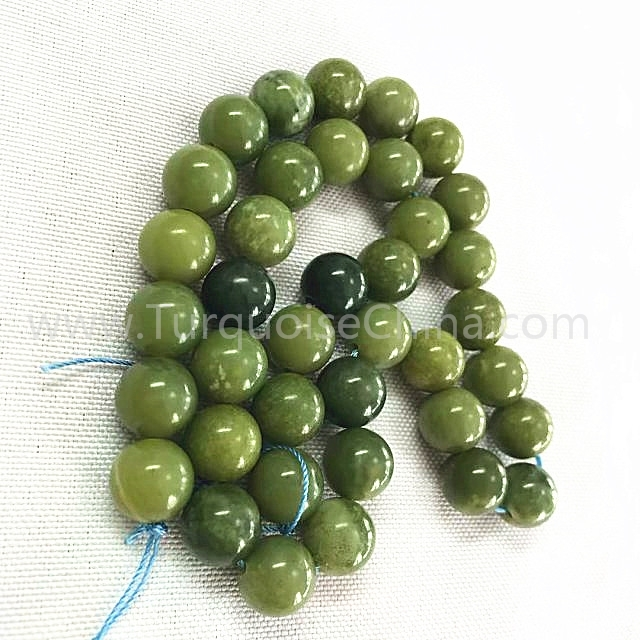Manik-manik Bentuk Giok Kanada Alami Bentuk Gemstone Strings 1