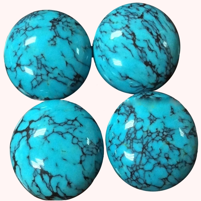 Natural hönnuður Arizona Turquoise Round Cabochon Royal Lose Gemstone 1